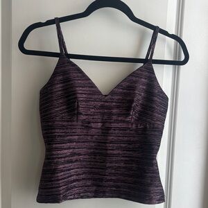 Purple/pink Striped Women's y2k Top
